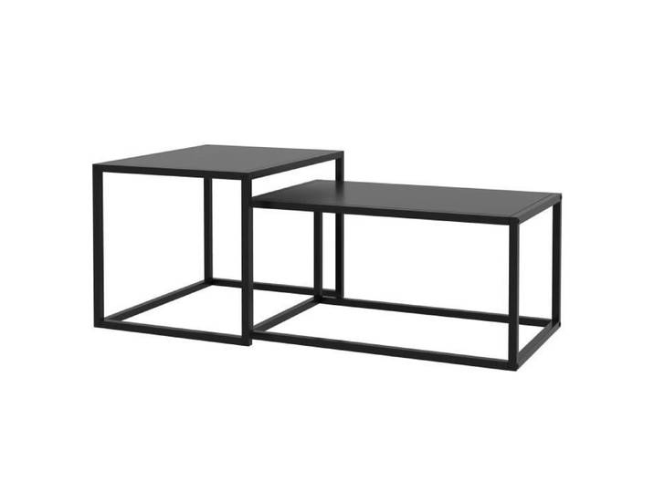 Lot de 2 tables gigogne AUDREY noires
