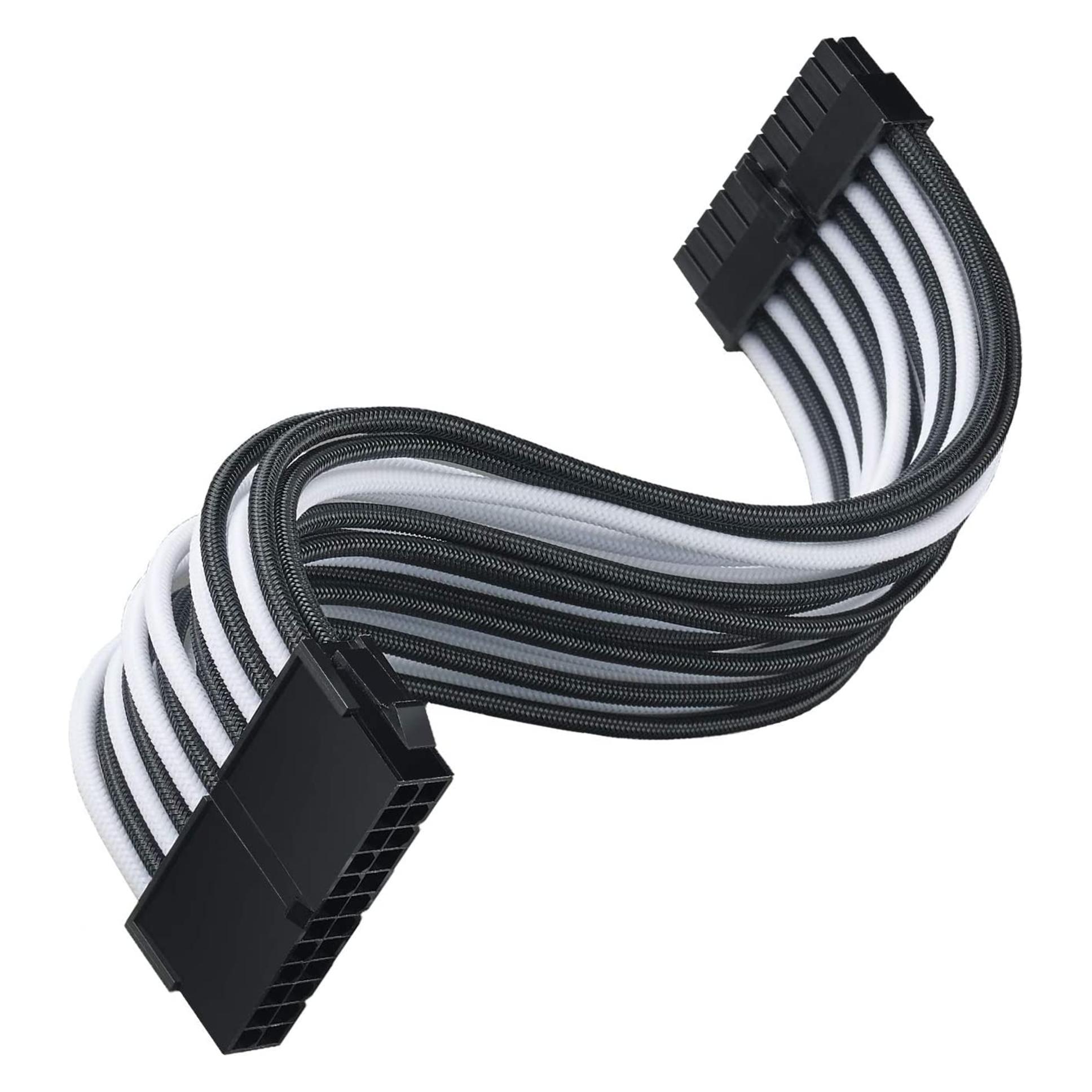 Silverstone PP07E Spannungsversorgungs-Verlängerungskabel (30 cm, 24 pin ATX) (SST-PP07E-MBBW)
