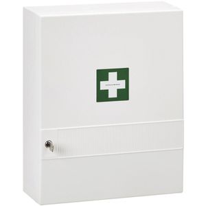 Holthaus Verbandschrank Famulus 66072, hängend, DIN 13169, für Betriebe, abschließbar, weiß, aus Kunststoff, 35 x 45 cm