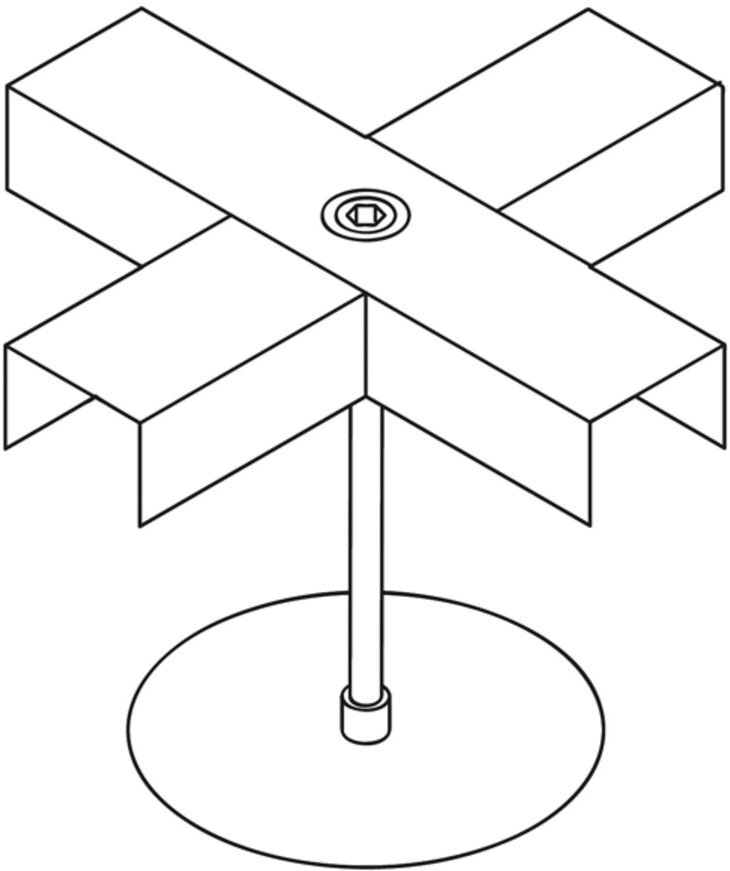 Säbu Kreuzverbinder für SAFE Flachwannen für die Verbindung von 4 Flachwannen aller Größen (8309)