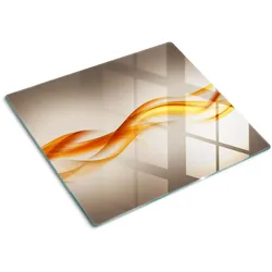 GLASPLATTE 60x52 cm Wellenabstraktion