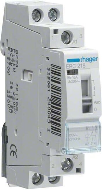 Hager Relais d'installation 16A 1S+1O 230V ERC218 (ERC218)