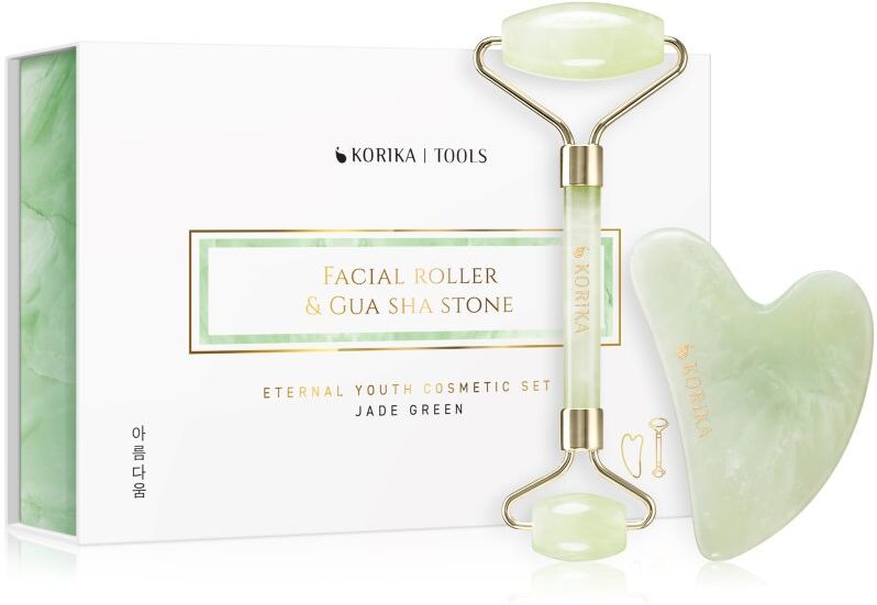 KORIKA Tools Face Roller & Gua Sha massage roller for face and massage tool Jade Green