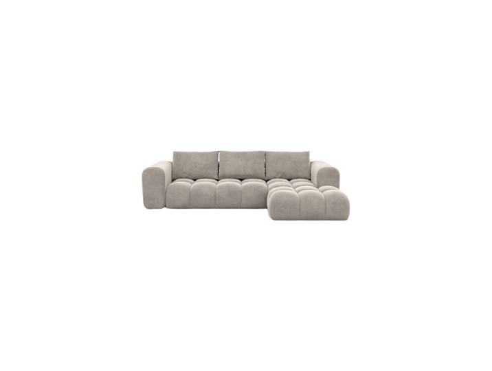 4-Sitzer Design Ecksofas „Velina“ mit Samtbezug Samtbezug Sand BLOOMINGLOFT Collection