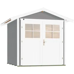 Weka 21 mm Gartenhaus 224 205 x 209 cm grau - 50 % Rabatt auf Dacheindeckung