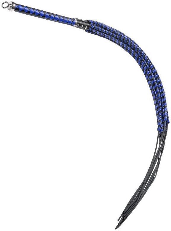 Rise Fouet en cuir premium noir et bleu