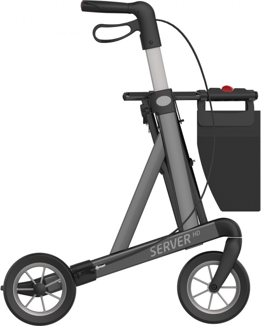 Rehasense XL-Rollator Server HD Graphit für bis 200kg Schwerlastrollator