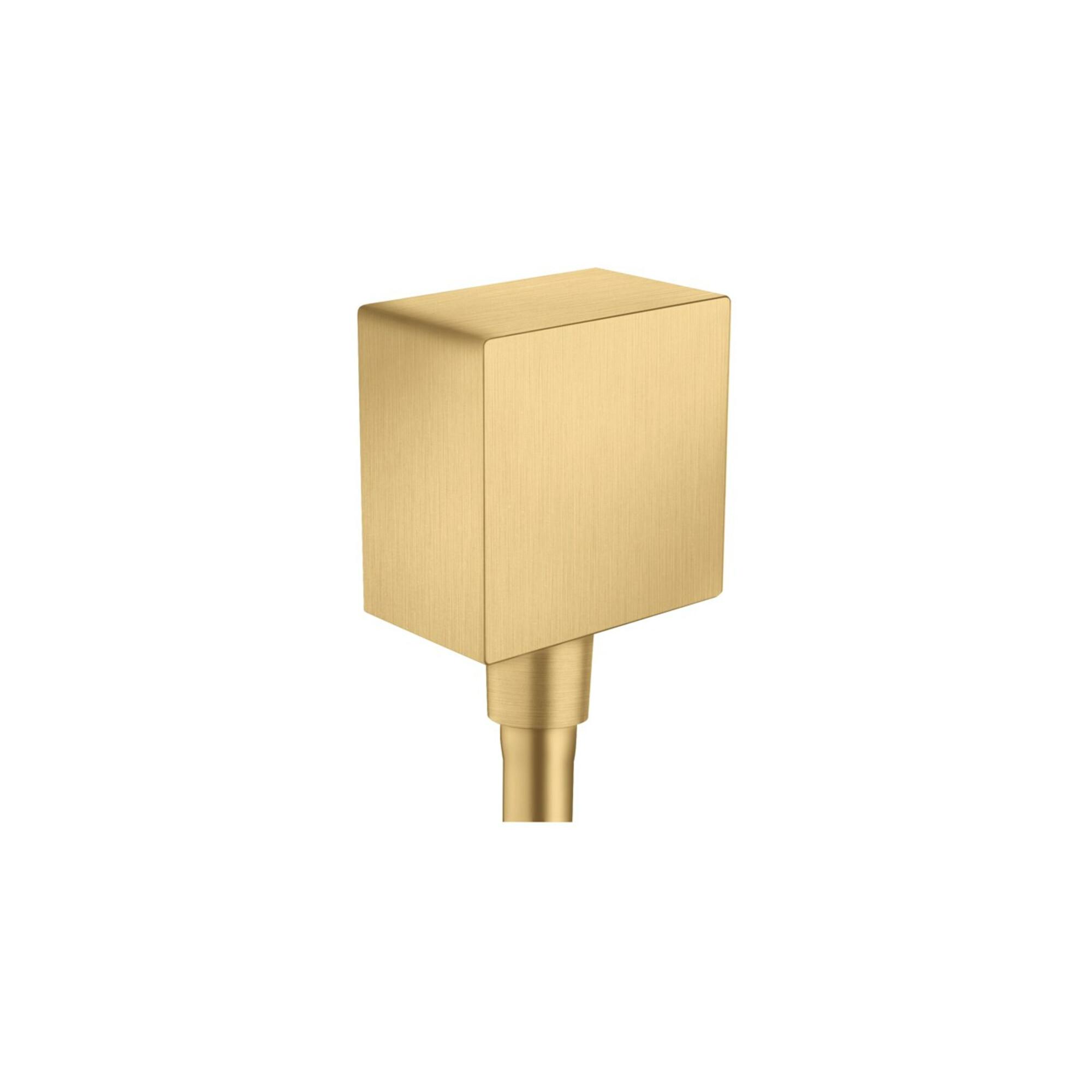 hansgrohe Schlauchanschluss Fixf Square Axor eck., m Rückflussverh., brush. gol optic (36732250)