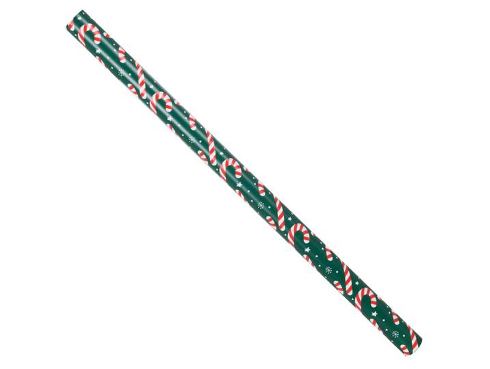 Geschenkpapier mit Zuckerstangenmuster, rot, grün und weiß