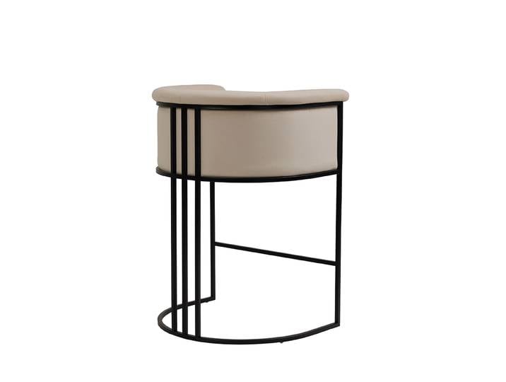 Aria Barhocker – Taupe – Schwarzes Gestell