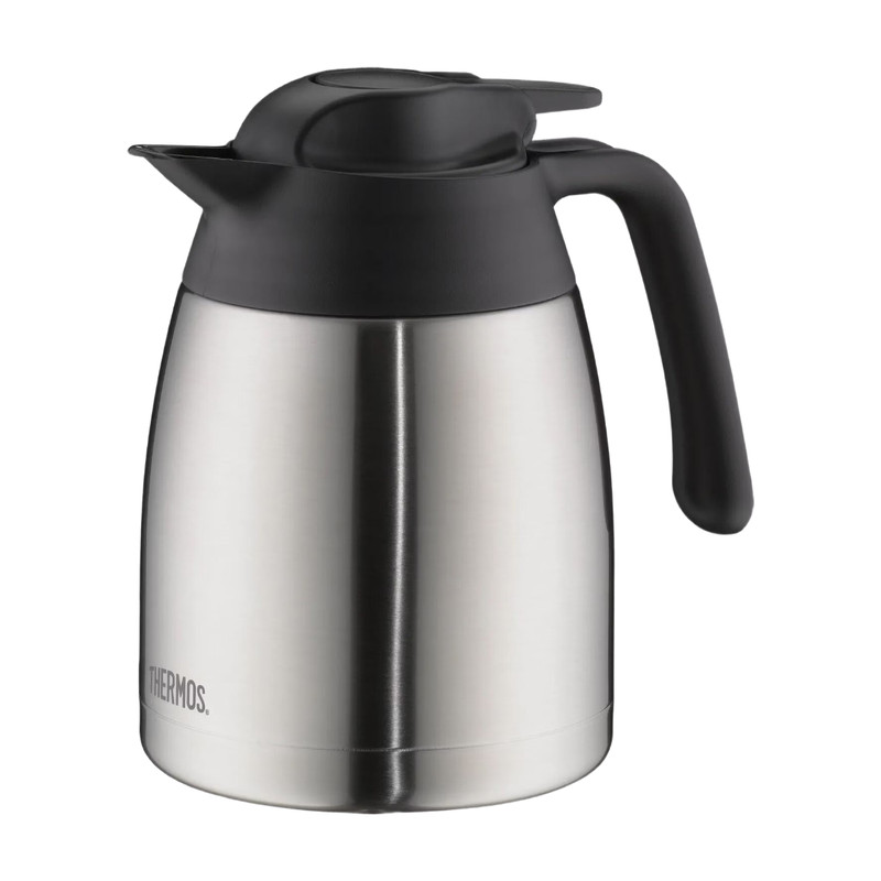 Thermos geïsoleerde thermoskan THV roestvrij staal mat 1 liter