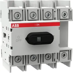 ABB Lasttrennschalter 125A 4p IP20 Einb 90kW/AC, Schalter + Taster, Schwarz