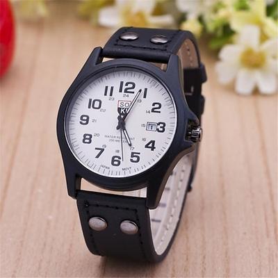 Sport Militäruhren Modische Casual Analog Quarz Uhr Leder Analog Männer Luxusuhr Quarz Uhr Geschenk für Männer Männer Analog Quarz Casual Klassische Armbanduhr