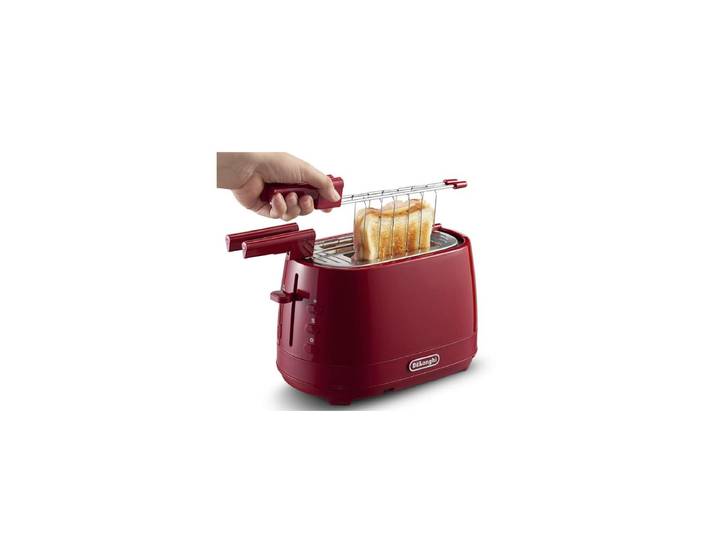 Grille-pain 2 Tranches De Longhi Ctlap2203.r Rouge 550 W