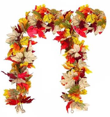 Inspired Finds Artificial Maple Leaf Garland Autumn & Holiday Decor Artificial Maple Leaf Garland Autumn & Holiday Decor