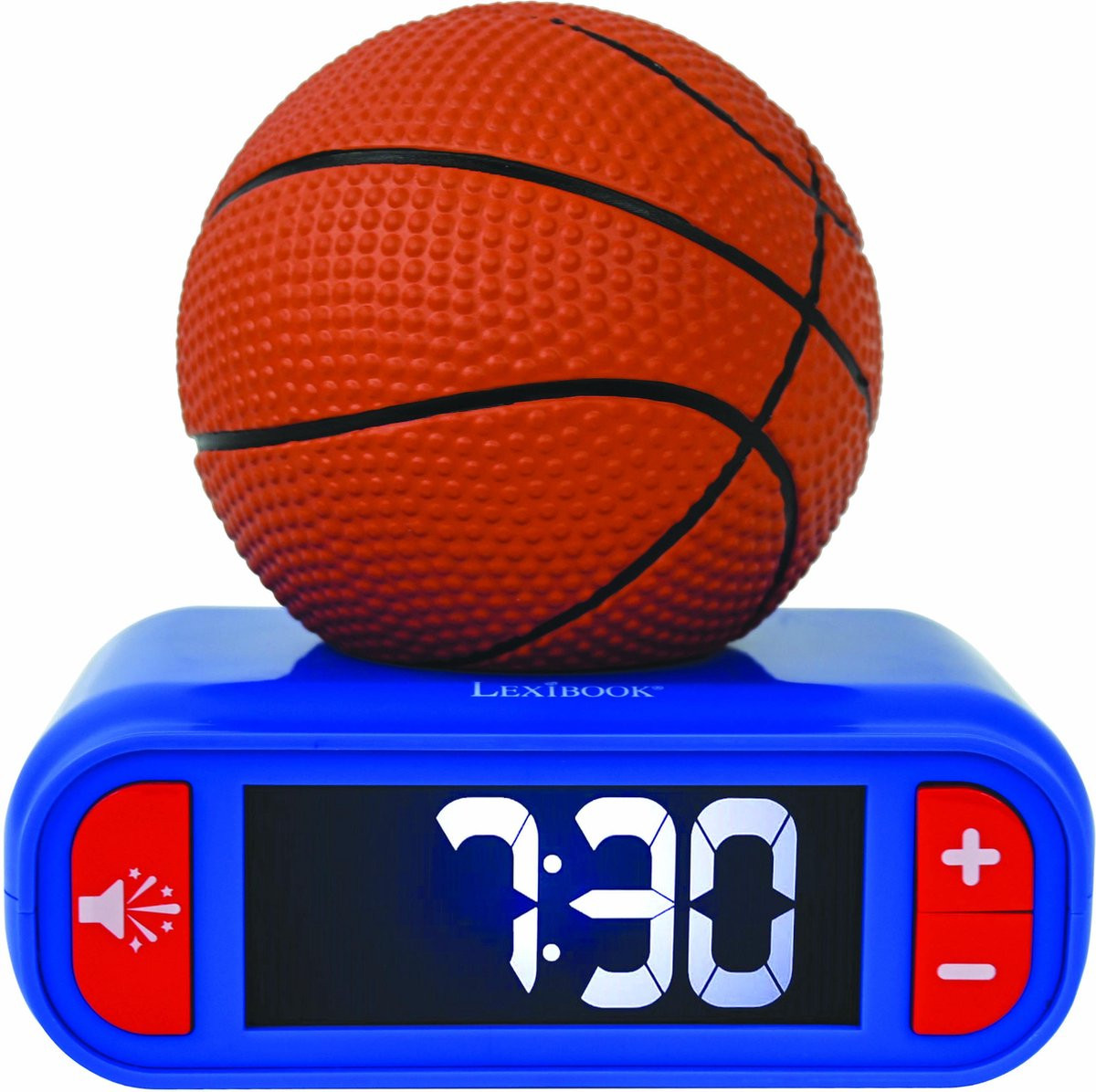 Lexibook Digitale wekker met 3D basketball nachtlampje en geluidseffecten
