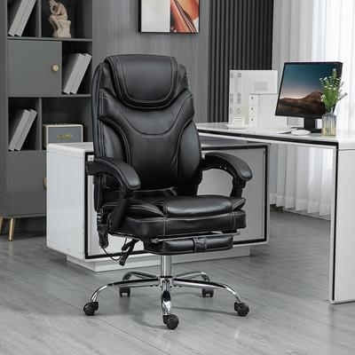 Vinsetto PU Leather Massage Office Chair with 6 Vibration Points, Heated Reclining Computer Chair