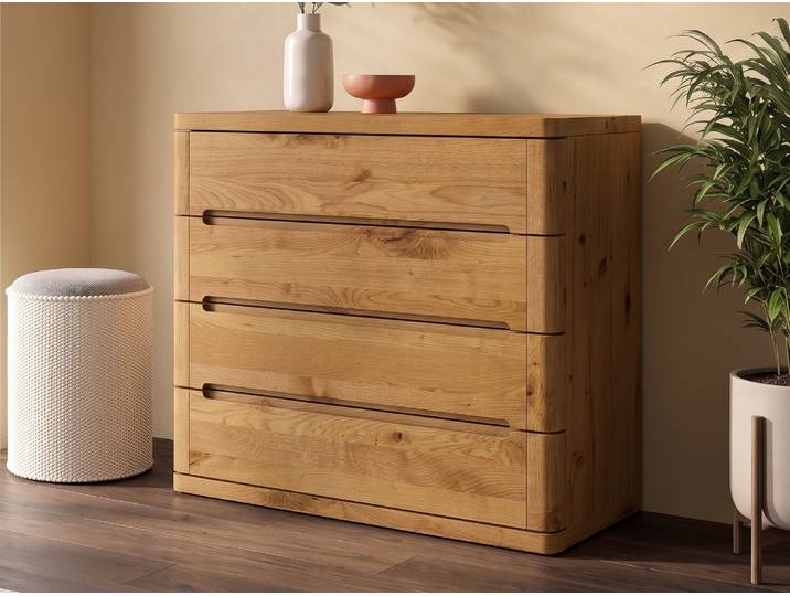 Wildeichenkommode „Ella“ 100 cm Massivholz Wildeiche