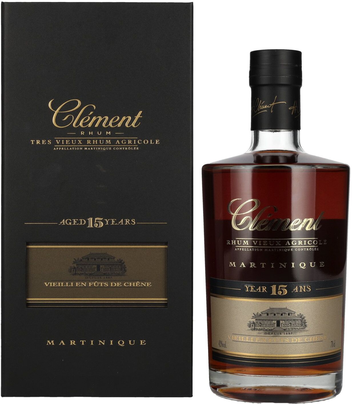 Clément Rhum Vieux Agricole 15 Ans 42% Vol. 0,7l in Geschenkbox