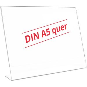 Böttcher-AG Tischaufsteller A5 quer, aus Kunststoff, L-Form, einseitig