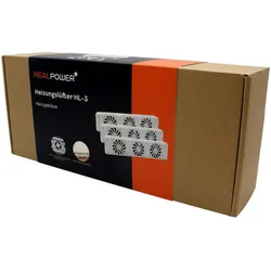 RealPower Heizungslüfter HL-3,3er Set mit 3 Ventilatoren (3x), PC Lüfter, Weiss