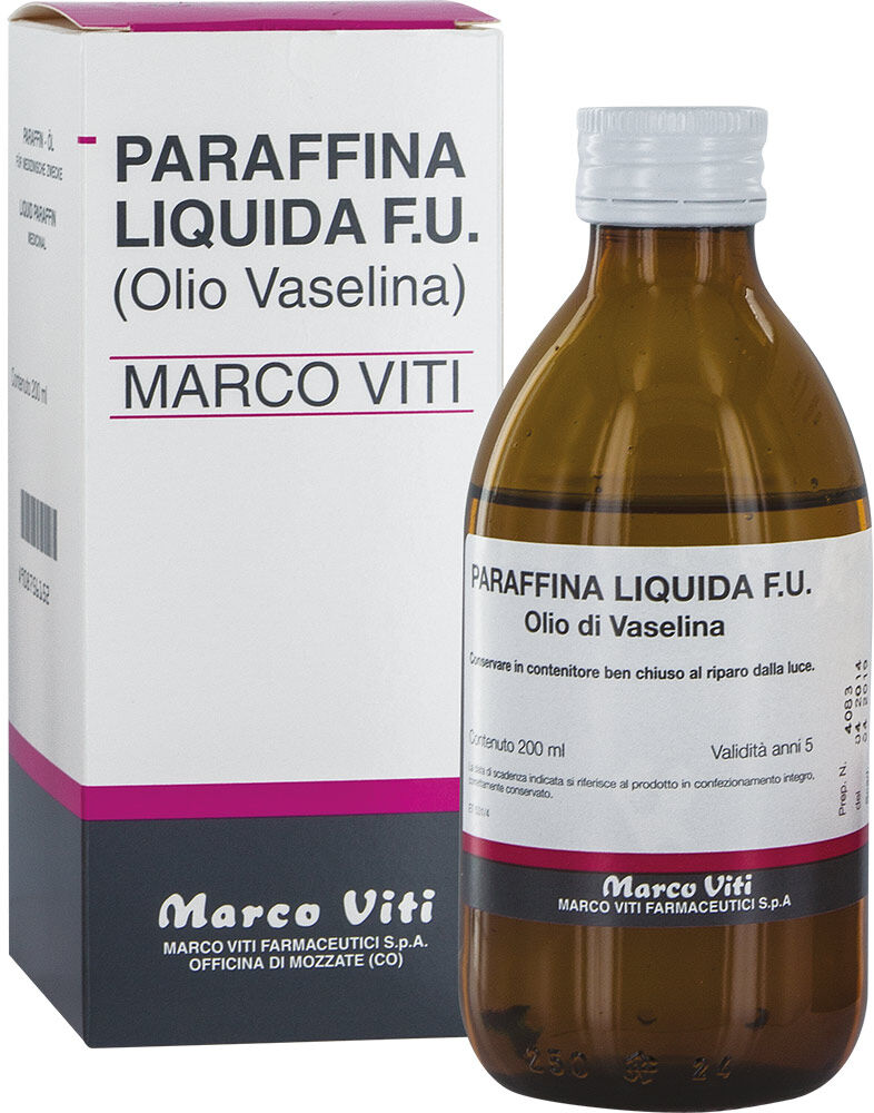 MARCO VITI FARMACEUTICI SpA Marco Viti, Paraffina Liquida Olio di Vaselina, 200 ml