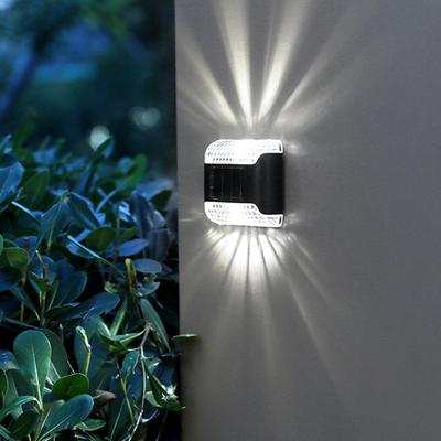 Multicon Wholesale Hub Waterproof Solar LED Wall Lamp For Outdoors, Solar LED Wall Light, Garden Decoration Up And Down Lighting white Light 1pcs