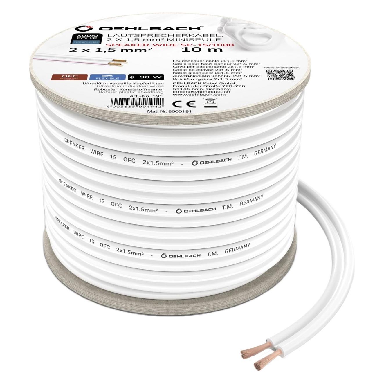 Oehlbach SP15 (10 m, 1.50 mm²) (10611596)