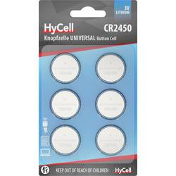 HyCell Knopfzelle CR2450 3 V 6 St. Lithium 6er Blister Lithium Knopfzellen CR2450 1516-0249