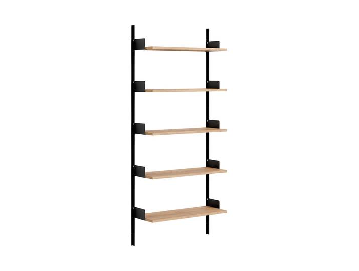 Modulers Design Wandregal „New Works 1900“ Eiche / Schwarz