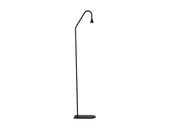 Lampadaire de lecture led en métal noir, h 122 cm