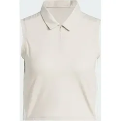 ADIDAS Beyond The Course Crop Twistknit Polo Shirt, Größe XL in Beige Beige