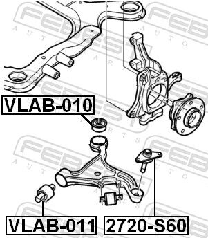 Febest Lagerung, Lenker Vlab-011 Vorderachse Unten Für Volvo