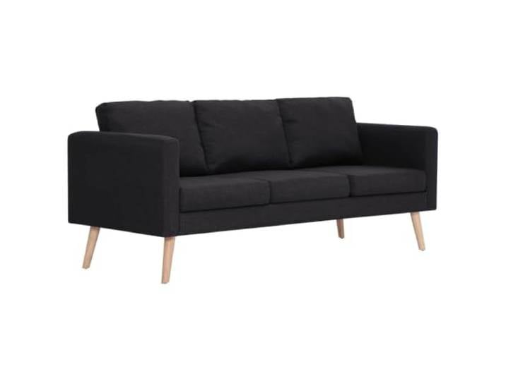 GHVBNMF 3-Sitzer-Sofa Stoff Polstersofa Couch Schwarz 168x70x73 cm Komfortables Dreisitzer Sofamöbel mit abnehmbaren Kissenbezügen für Wohnzimmer, Aufenthaltsraum und Büro.