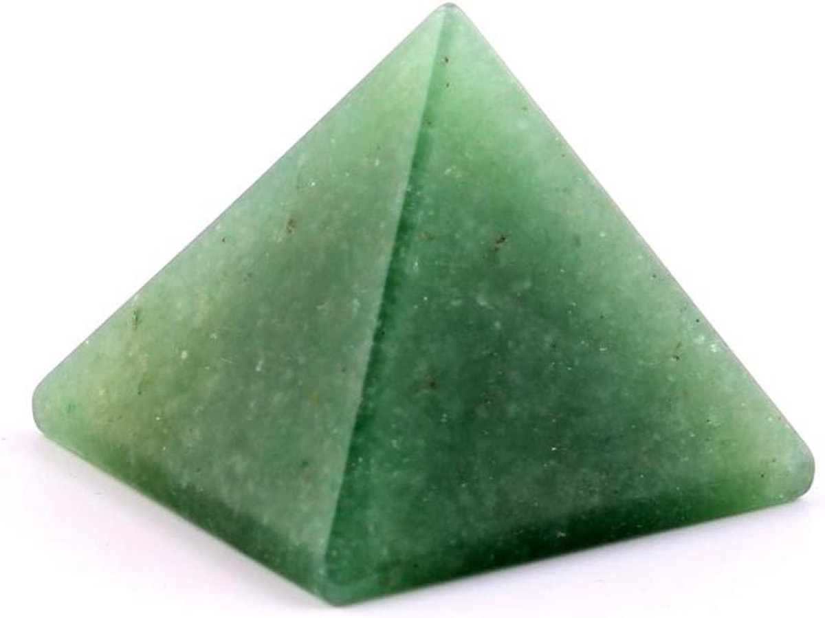 Groene Aventurijn Piramide - Natuurlijke Kristal Steen voor Meditatie Decoratie - 3.8 cm - Groen