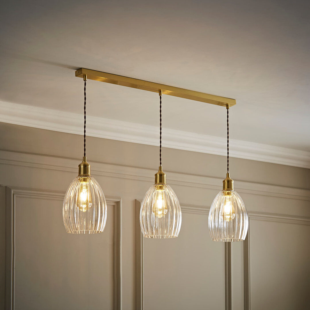 Metro Dellis 3 - Light Pendant Brushed Gold 132.5cm H X 88cm W