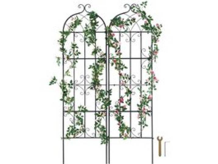 VEVOR Treillis jardin pour plantes grimpantes, 51 x 180 cm, treillis fleurs de jardin en métal antirouille, treillis de rosiers grimpants extérieur, support de concombres, pour cours, pelouses, 2 pcs