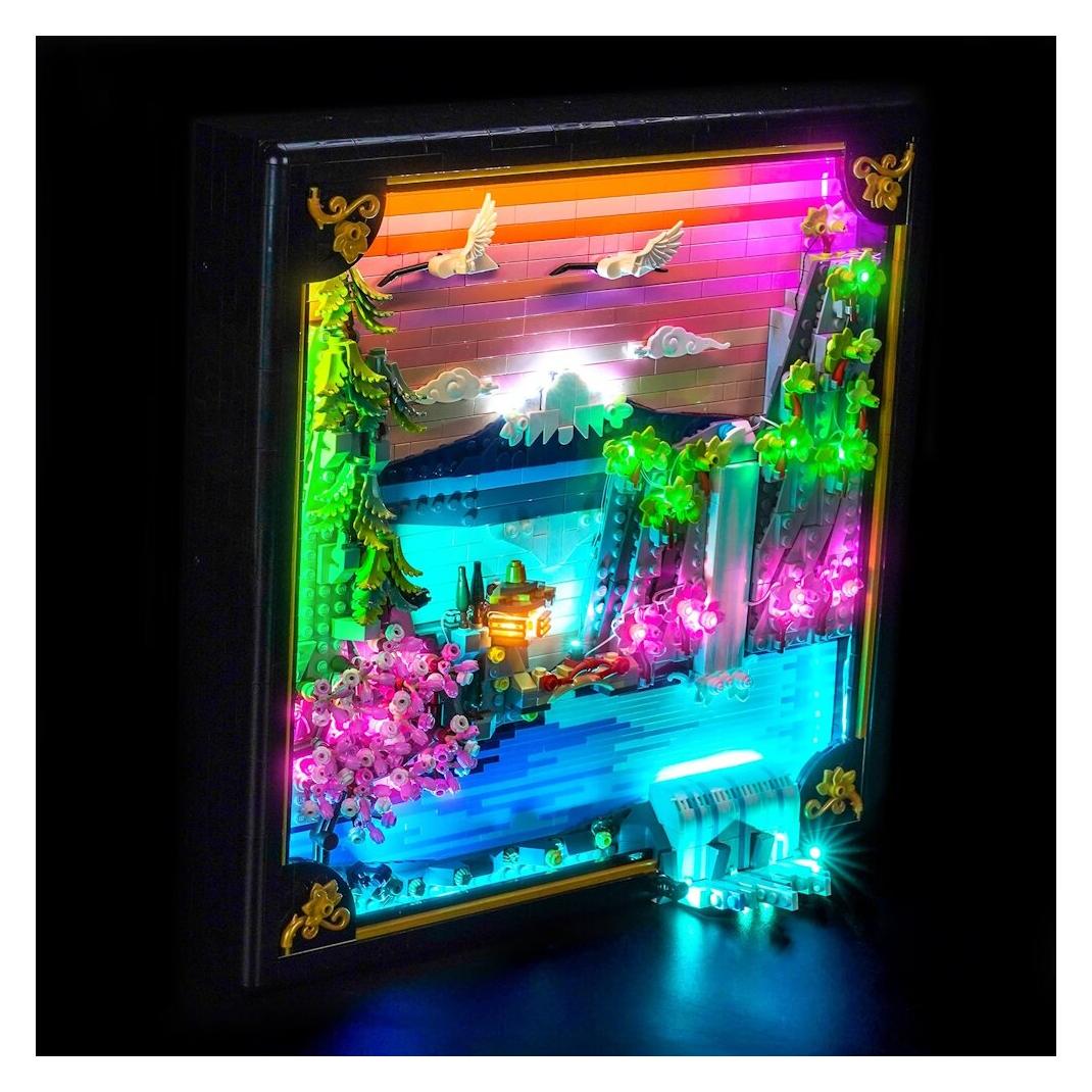 BrickBling LED Beleuchtungs-Set für LEGO 31218 Japanische Kirschblütenlandschaft mit Fernbedienung (GC1330)
