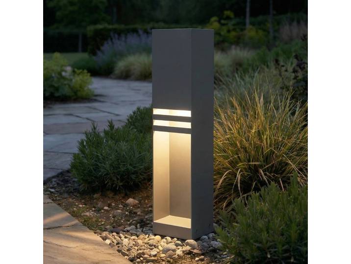 LED Wegeleuchte Oxido Lucande, schwarz, Edelstahl, Modern