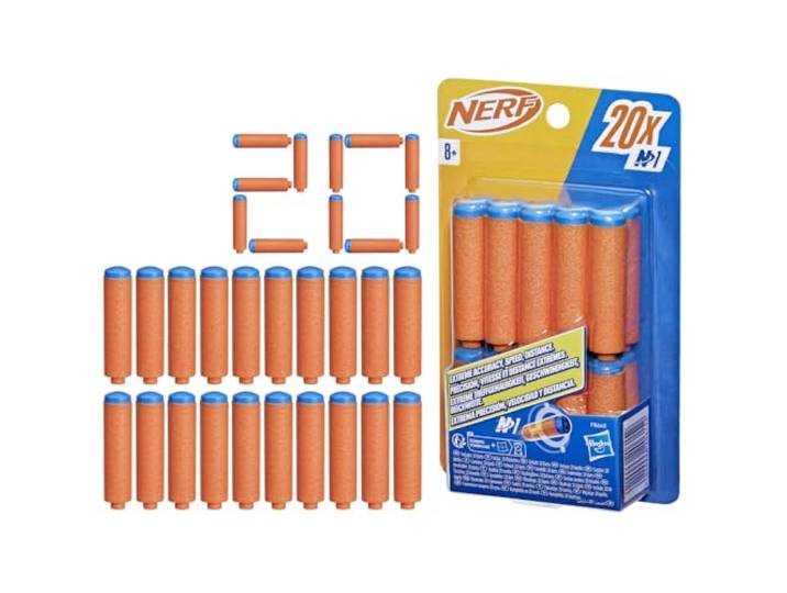 Nerf N Series N1-darts, met 20 darts, alleen te gebruiken met Nerf-blasters uit de N-serie, buitenspellen, leeftijd 8+