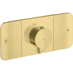 hansgrohe AXOR One Thermostatmodul Unterputzmodell für 2 Verbraucher, 45712950, Farbe: Brushed Brass