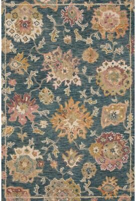 Alexander Home Megan Floral Hand-Hooked 100% Wool Area Rug