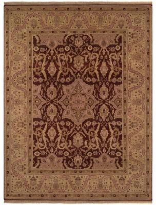 SAFAVIEH Couture Hand-Knotted Agra Classic Ivory / Brown Wool Rug