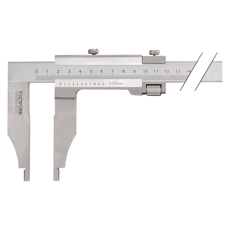 Tecwerk Werkstattmessschieber DIN 862 250 mm Schnabellänge 75 mm (25 cm) (2000851131)