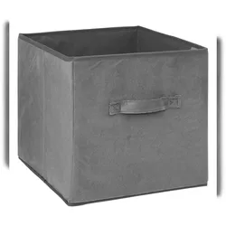 FIVE - Aufbewahrungsbox aus dunkelgrauem Samt, 31 x 31 cm
