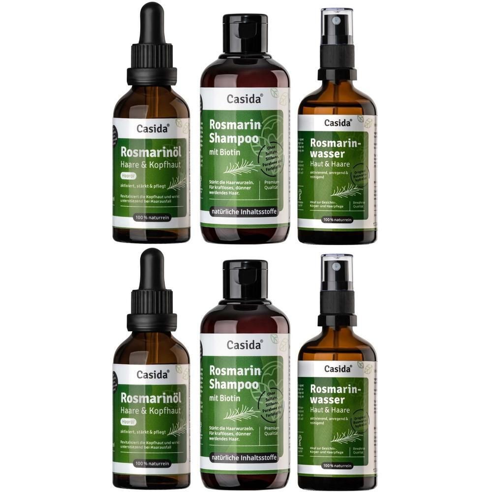 Rosmarin Haarkur m.Rosmarinöl+Wasser+Shampoo Set 2x 2x1 P Kombipackung