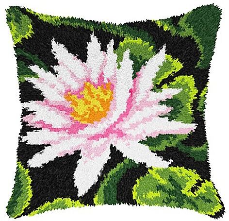 Knüpfkissen "Seerose"