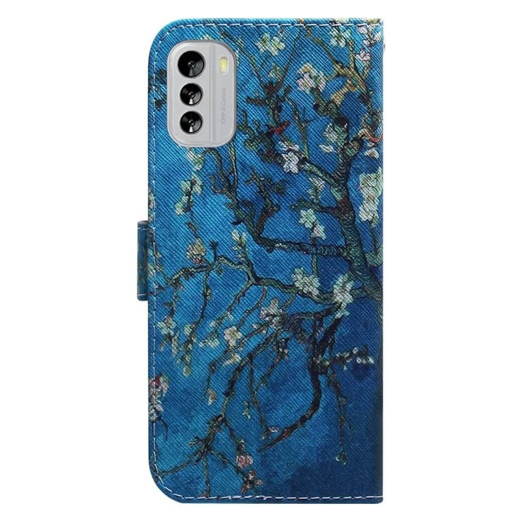 Cover-Discount Nokia G60 - Leder Etui Hülle Blüten (Nokia G60) (660120828F)