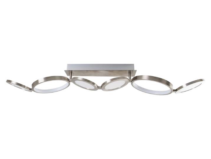 Plafonnier LED\, métal\, argenté\, L 100 cm