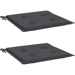 vidaXL Gartenstuhl-Kissen 2 Stk. Anthrazit 40x40x3 cm Oxford-Gewebe
